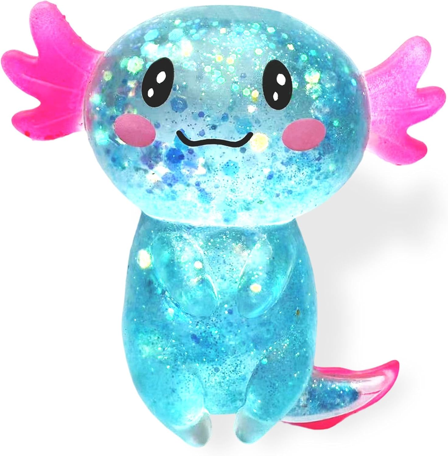 NeeDoh Axolotl style squishy shaped like a pink axolotl