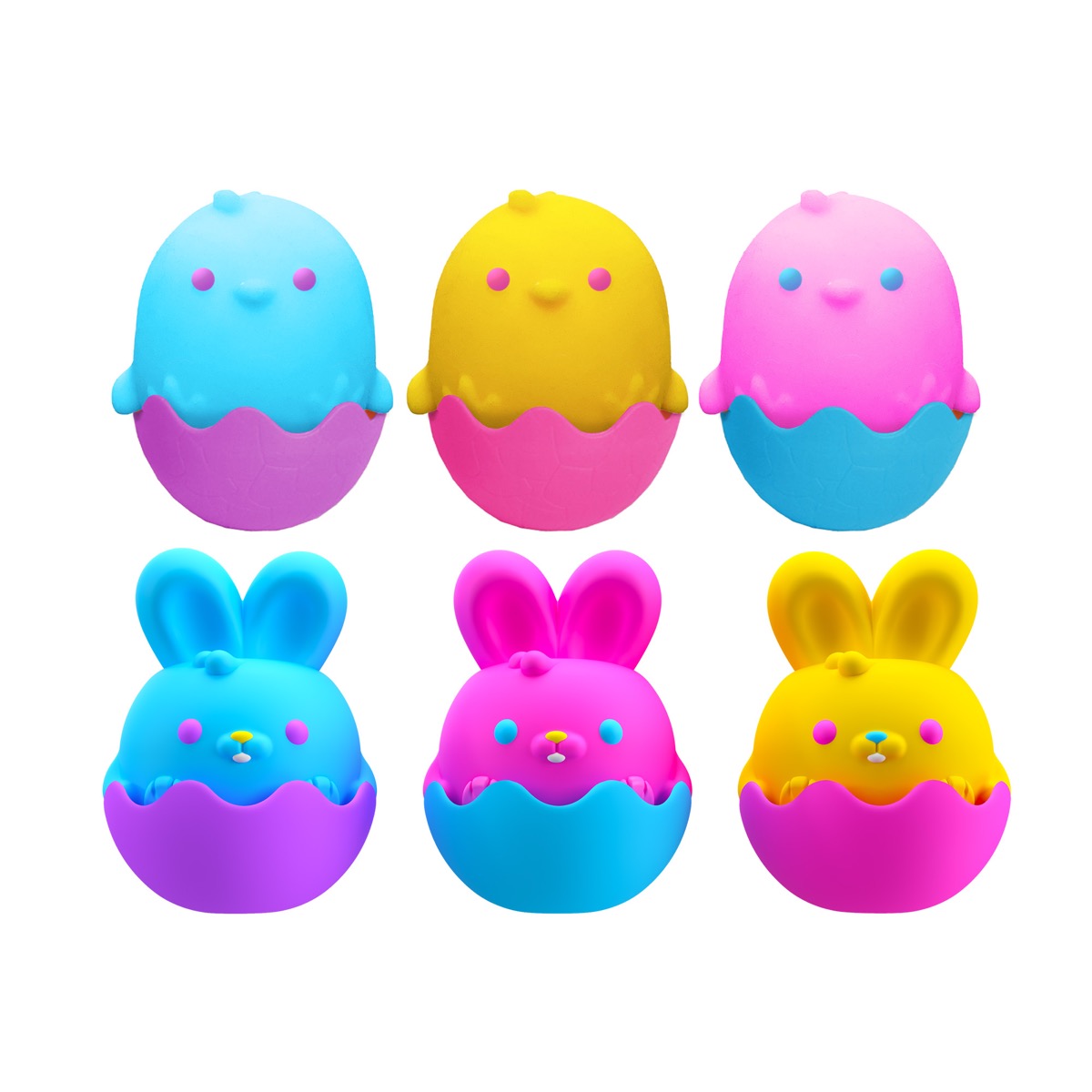 NeeDoh Bunnies and Chicks all three colors
