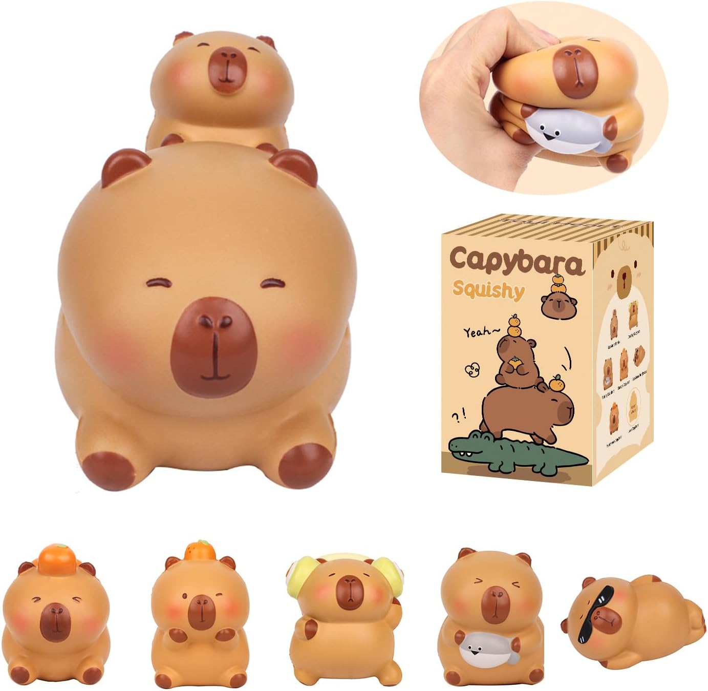 NeeDoh Capybara style capybara-shaped squishy toy