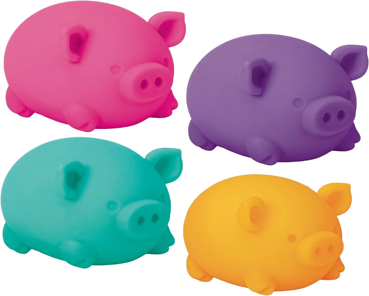 NeeDoh Dig It Pig — four pig color options