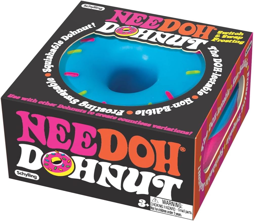 NeeDoh Dohnut squishy with assorted frosting tops