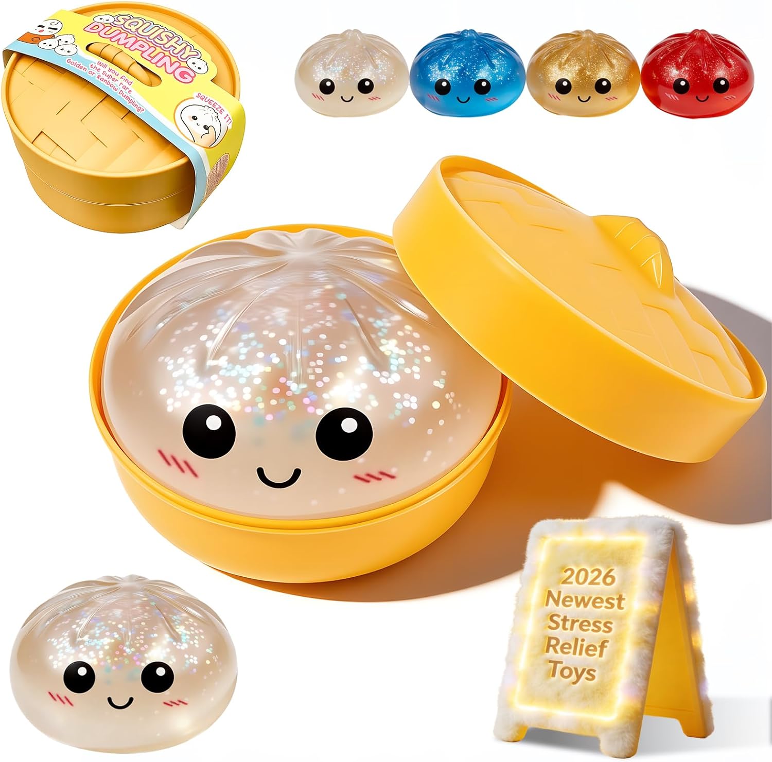 Blind-box mystery dumpling character squishy collection