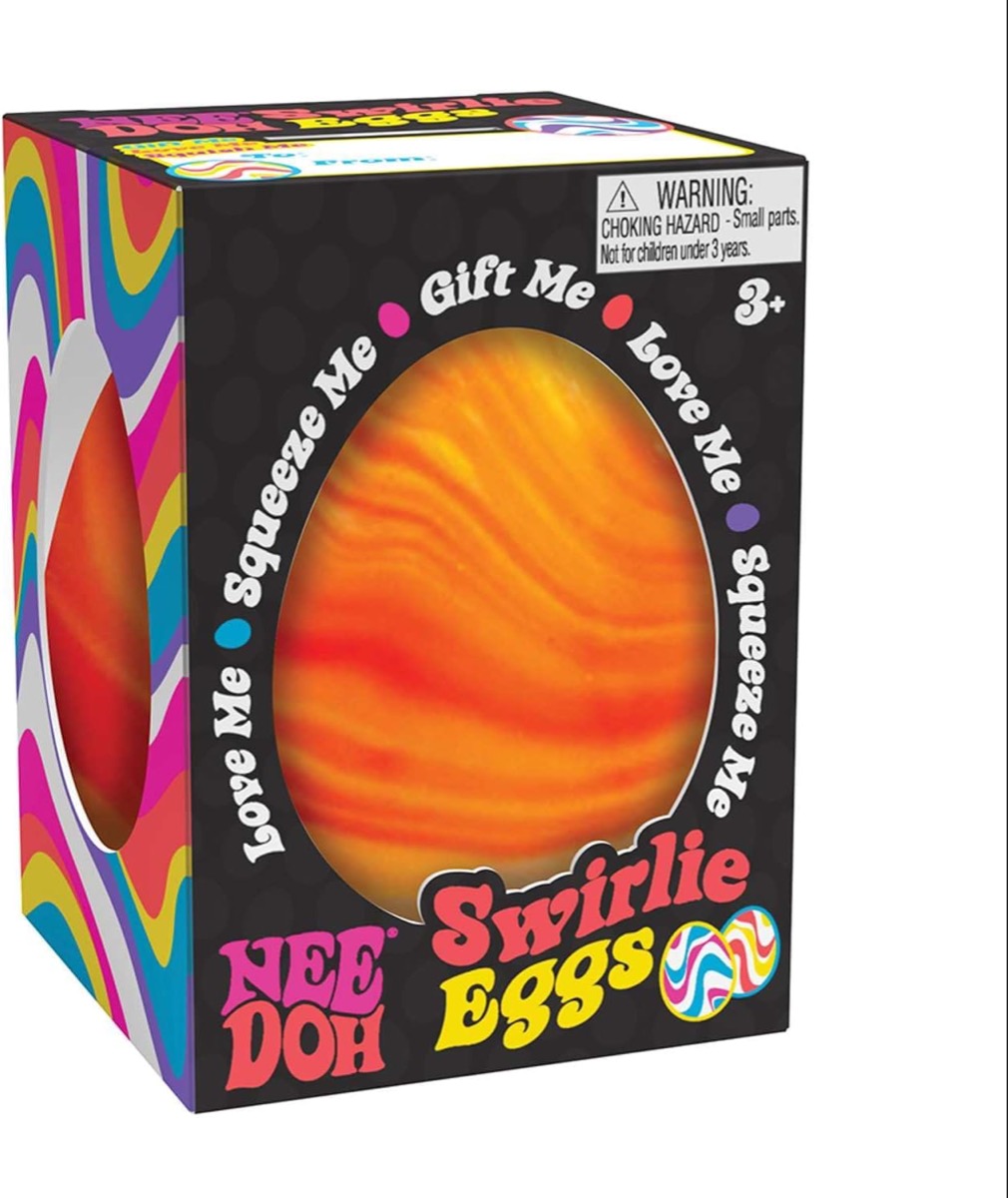 NeeDoh Swirlie Egg with marbled pattern