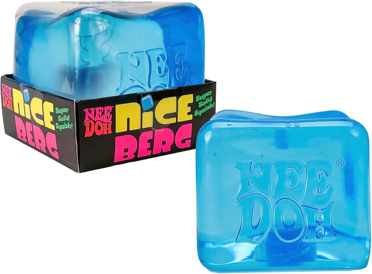 Nice Berg oversized squishy cube held in hands
