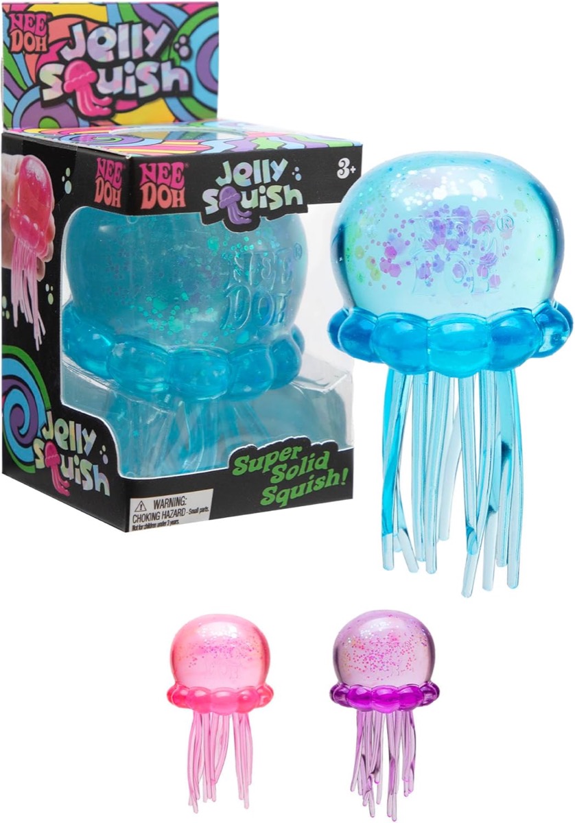 NeeDoh Jelly Squish sparkly jellyfish squishy toy