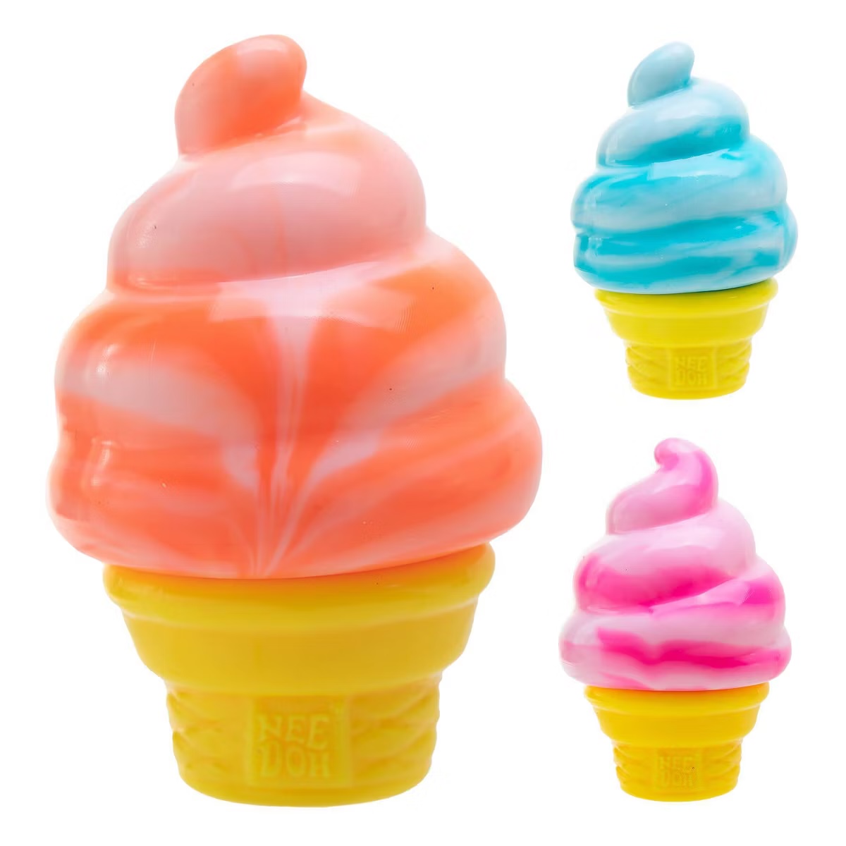 NeeDoh Nice Cream Cone being squeezed
