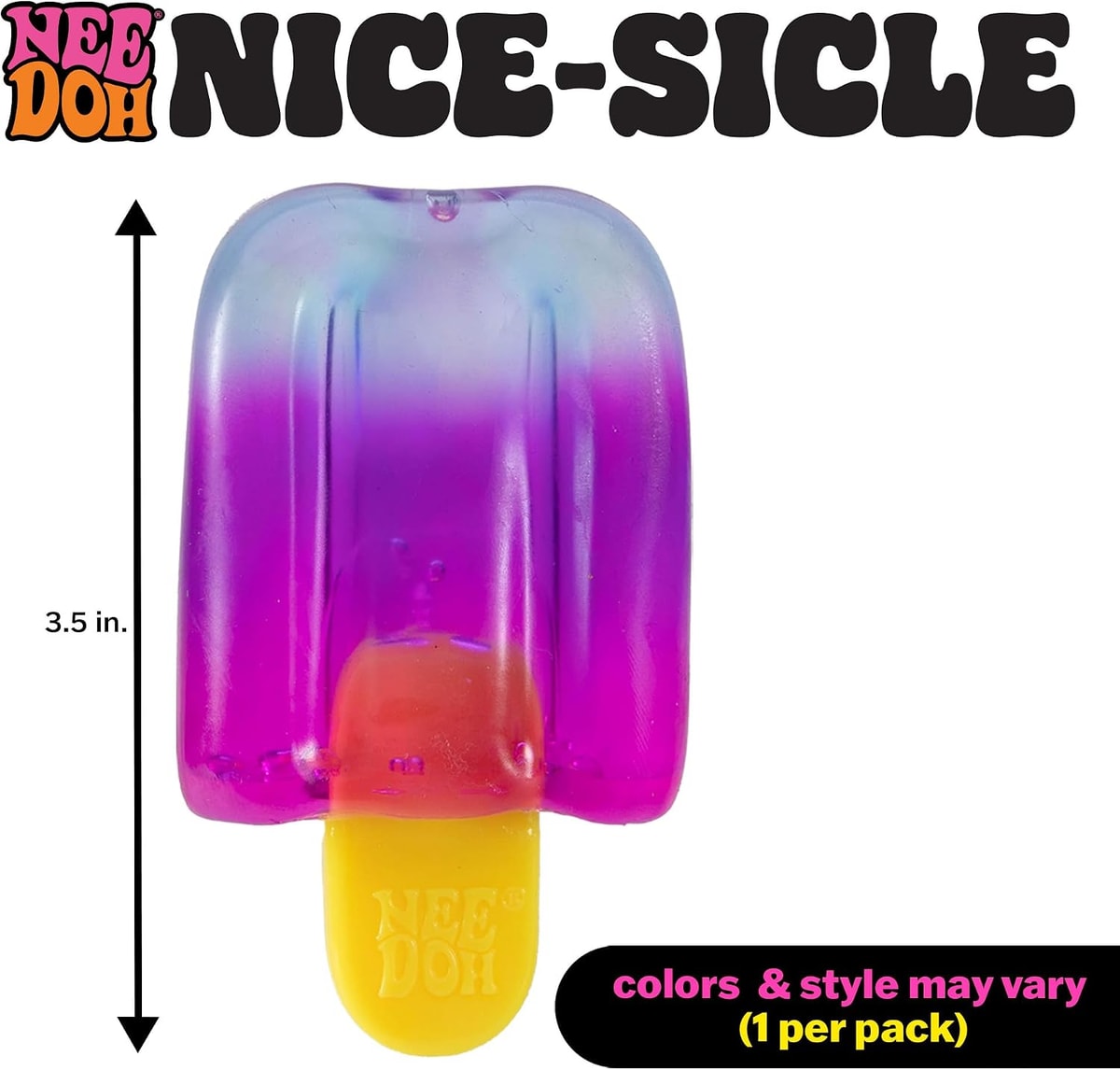 NeeDoh Nicesicle — size illustration