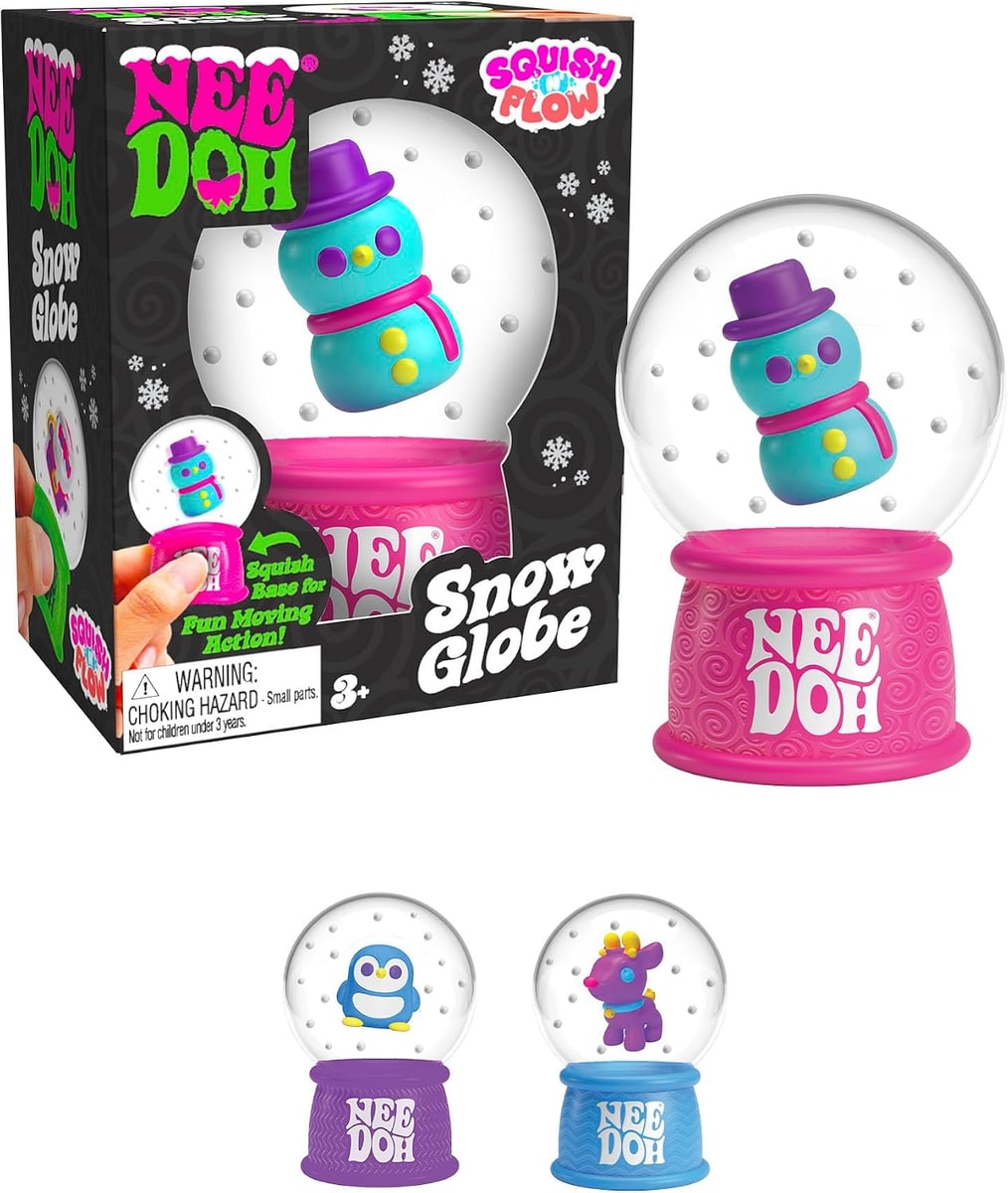 NeeDoh Squishmas Squish N' Snow Globes