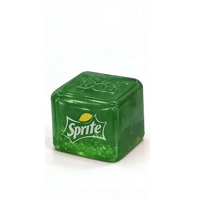 NeeDoh Sprite lookalike green squishy toy held in hand