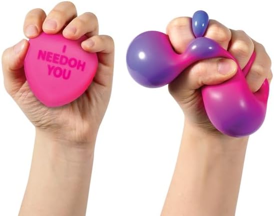 Squeeze Hearts trio in red blue and purple