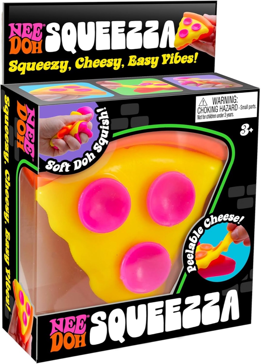 NeeDoh Squeezza pizza slice squishy toy